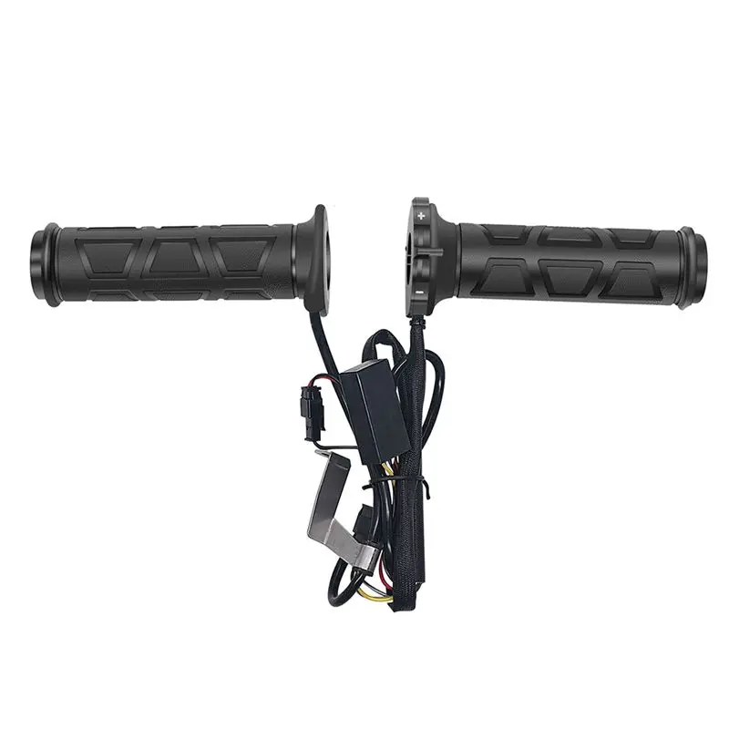 A21F-1 Piece Winter Motorcycle Hand Heated Grips 3 Gear 12V 22Mm Black Plastic For E-Bike Electric Scooter