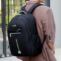 Unisex Large Capacity Backpack, Business Travel Laptop Bag, Multi-Compartment Design, Adjustable Straps, Ideal for Work Leisure - Image 5