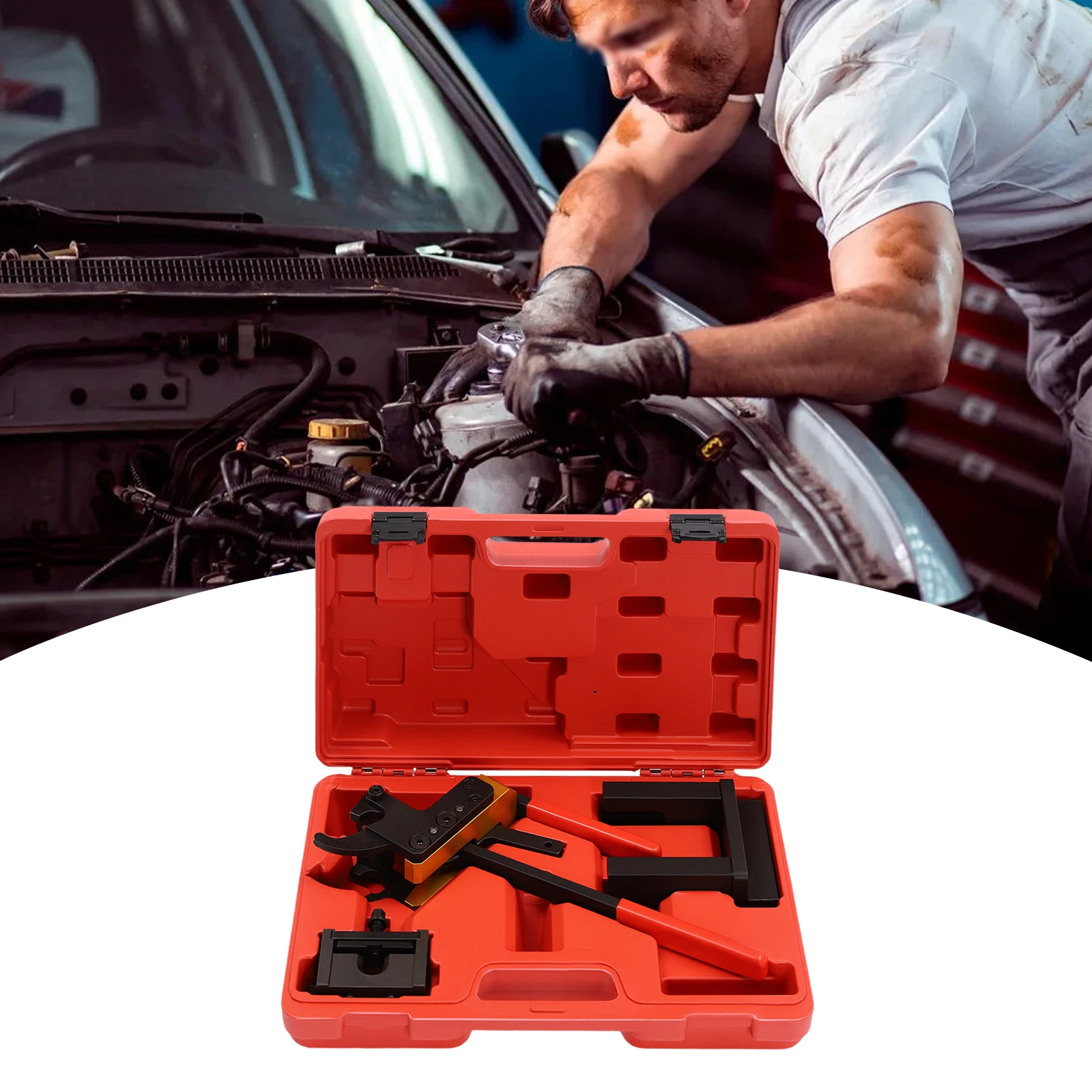 

Valve Pressure Spring Installer Remover Timing Tool Valve Torsion Pressure Spring Installer Remover Tool Set for BMW B38 B48 B58
