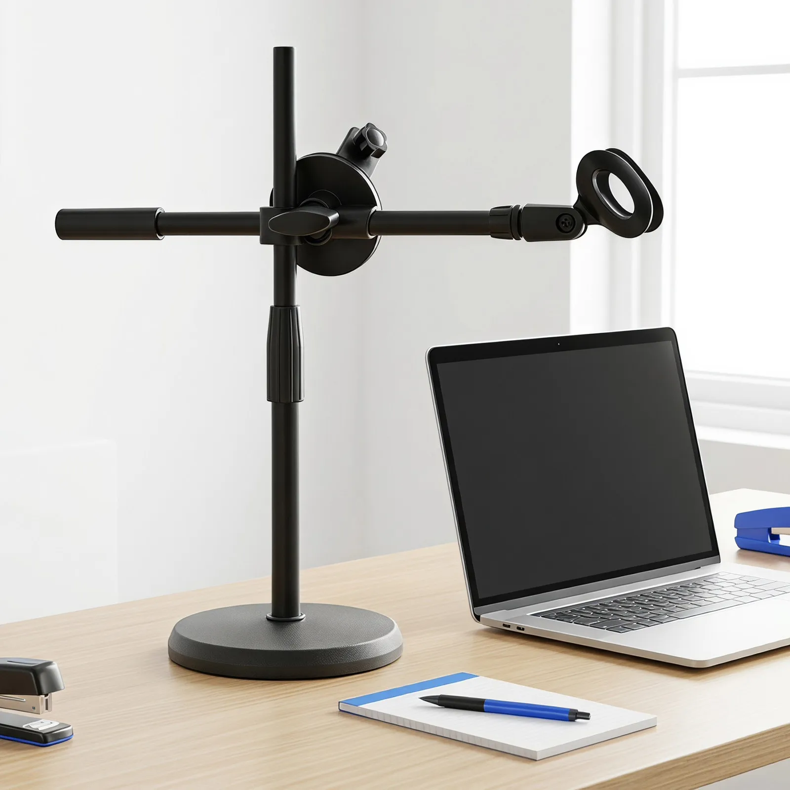 Mic Clip Stand Mount Angled Clamp Clamp-on Adapter Horizontal Arm Interlocking Connector Holder Bracket Adjustable