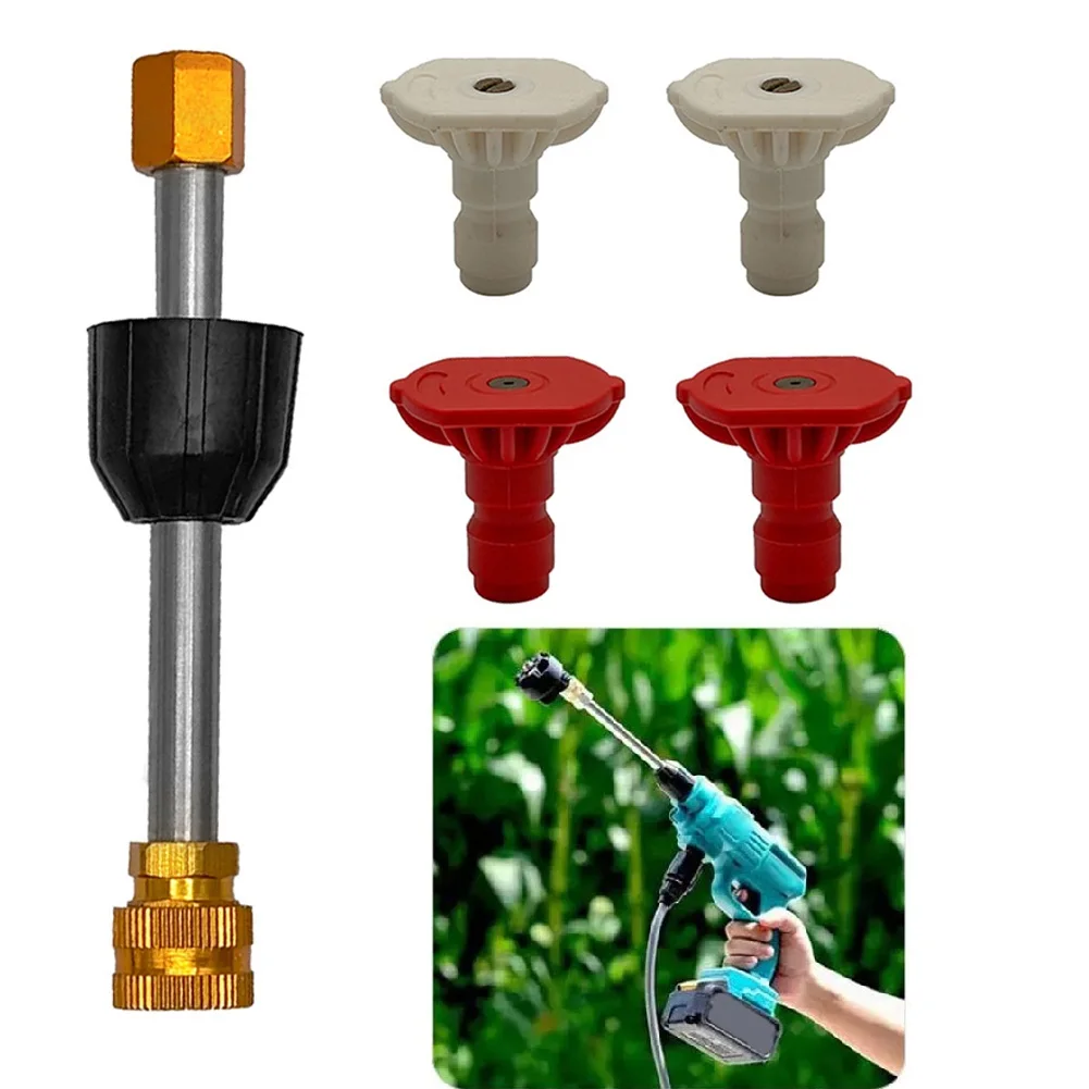 1Pcs Pressure Washer Spray Lance Car Washer Extension Lance Nozzle Quick Connector Power Washer Hose For Cleaning Tool