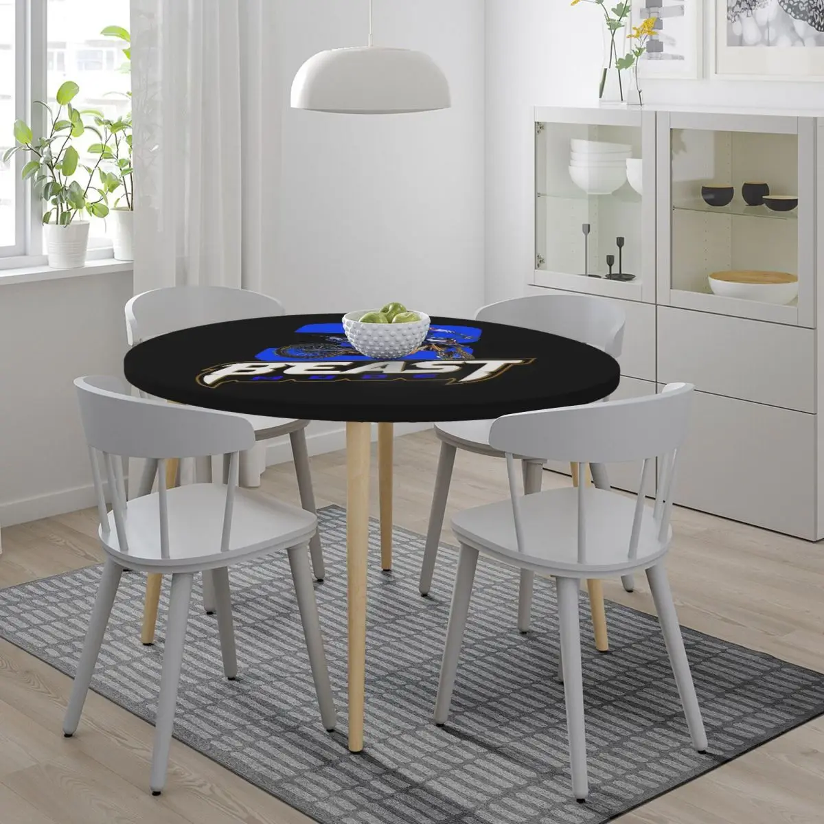 Eli Tomac ET3 Waterproof Round Tablecloth Oilproof Table Cloth for Kitchen Events Dining Table Cover
