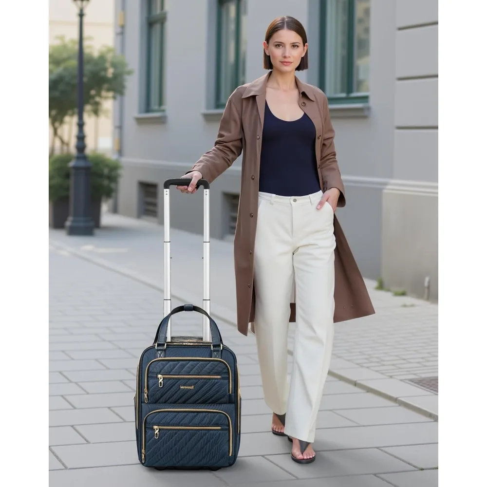 Equipaje de mano ligero y suave para debajo del asiento, maleta para artículos personales para viajes, elegante y compacta