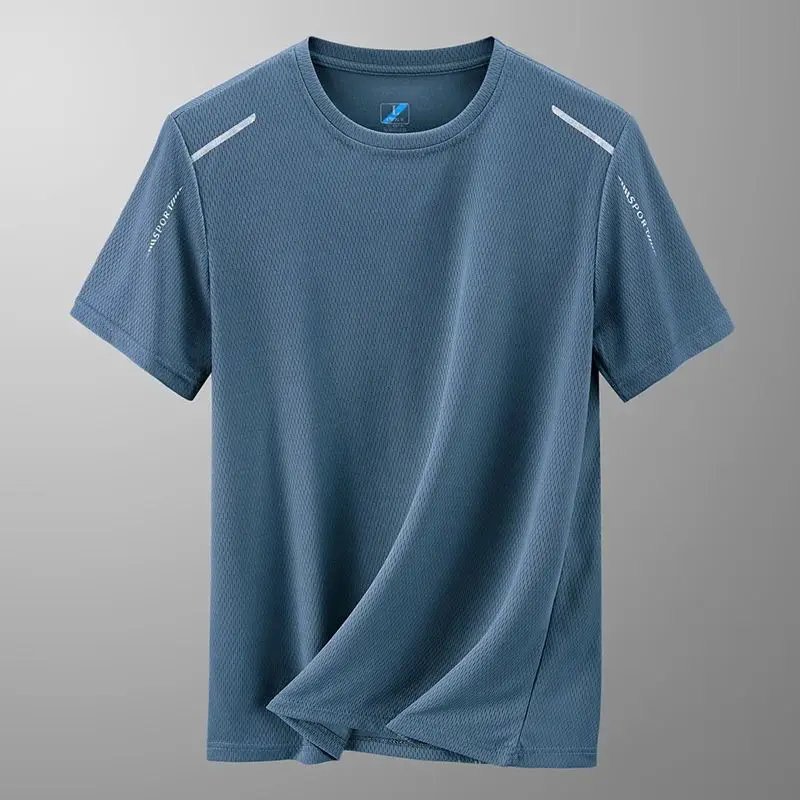 2026 Summer Men Women Quick Dry Moisture Wicking Crew Neck T Shirts Mesh Athletic Running Gym Workout Short Sleeve Tee Tops