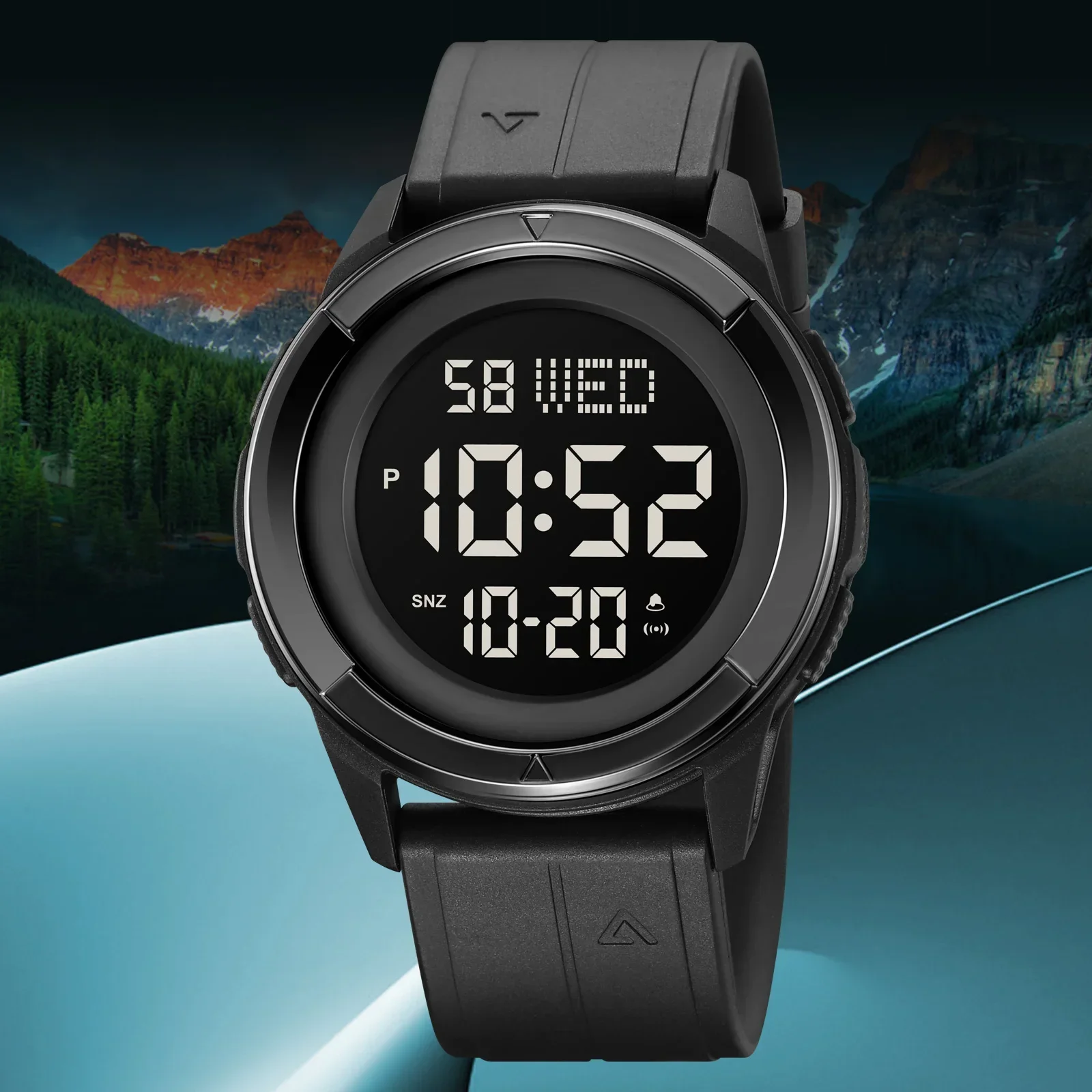 Skmei 2047 Sport Watches Mens Casual Chrono Countdown Digital 5bar Waterproof Wristwatch montre homme LED light Display Watch