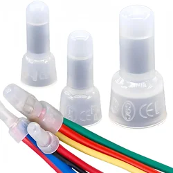 100/500pcs CE Type CE-1 CE-2 CE-5 Wire Terminal Pressure Line Nylon Closed End Crimp Caps Connector Car Cable Crimp Splice