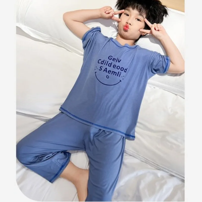 Boys Sets Children Pajama Child Summer Boy Pajamas Child House Clothing Elementary Student Pajamas for Kids Loungewear Sleepwear