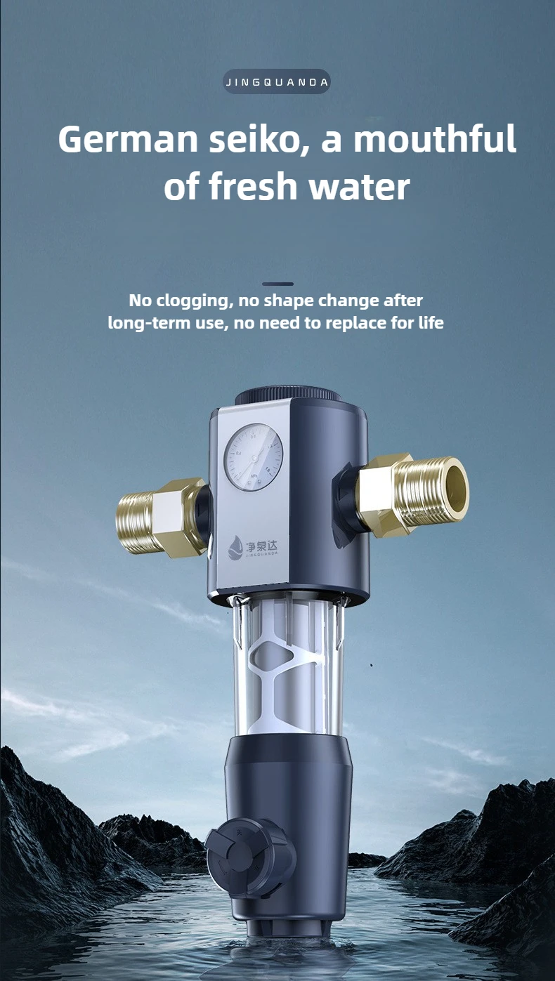 Description Picture 2 of itemReusable Whole House Spin Down Sediment Water Filter, 40 Micron Automatic Flushable Water Prefilter Filtration Backwash Purifier