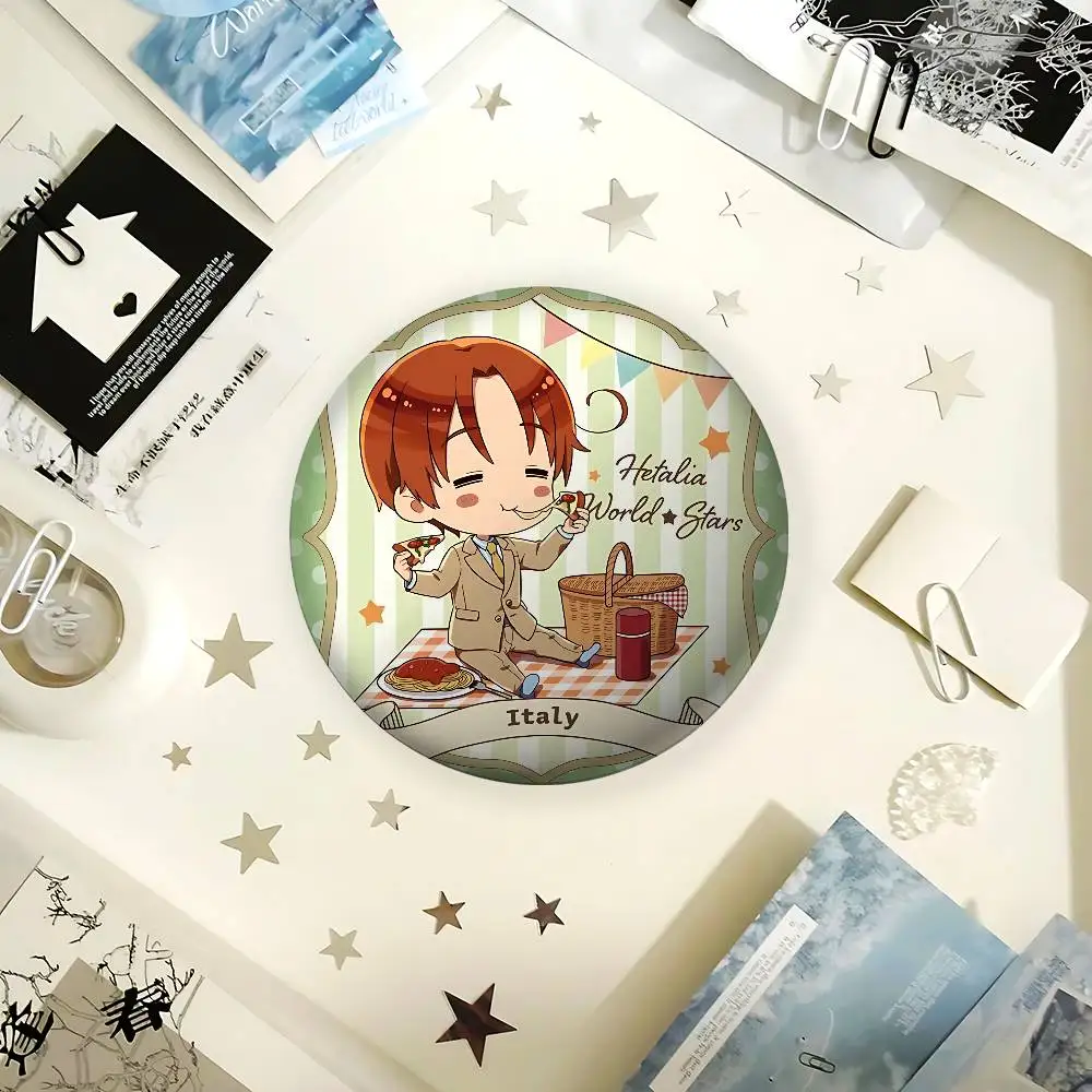 Cute-H-hetalia World Stars-S Kawaii Badge Pins For Friend, Backpack, Clothing, Collectible Accessories, Jewelry Gift