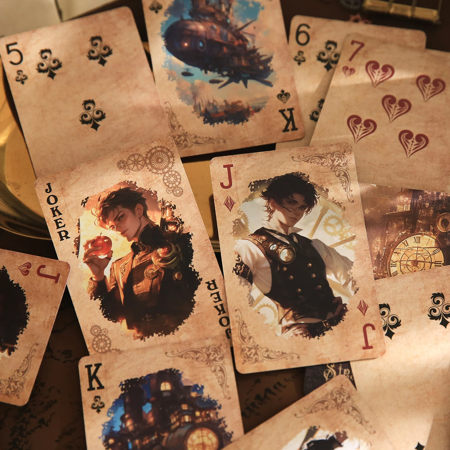 55Pcs/box Playing Card Characters Landscape Punk Themed Series Cards For Multiplayer Game Relaxation Entertainment Decoration