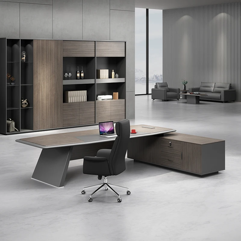 

Boss office desk and chair combination manager furniture big desk paint boss table simple and modern