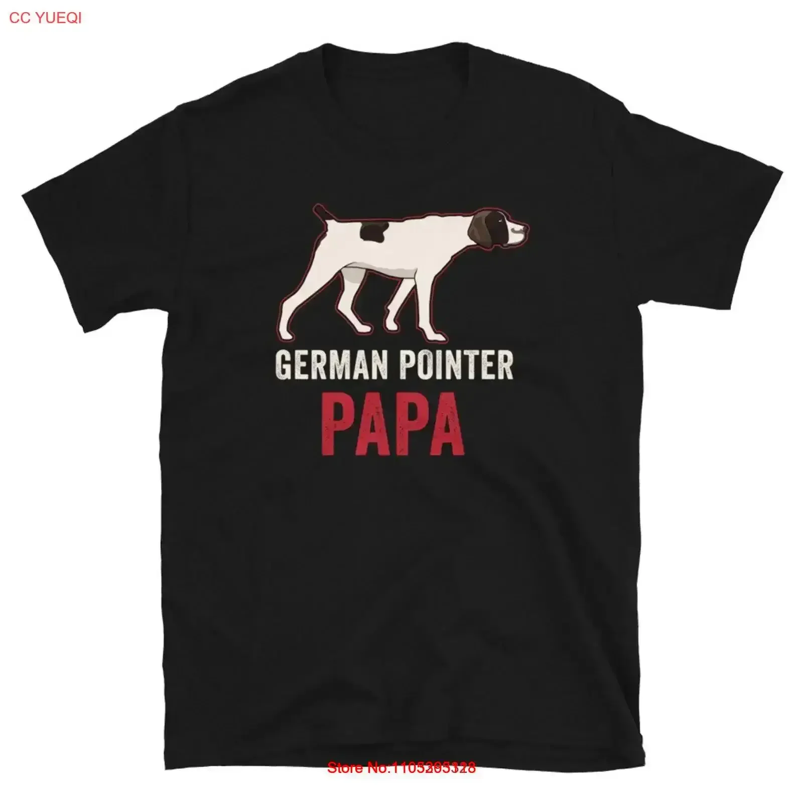 Camiseta para papá de perro de raza German Shorthair Pointer, para dueño de mascotas, para hombre, linda, vintage, lavada, transpirable, ligeramente versátil