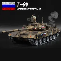 HENG LONG 1/16 7.0 Metal Russia T-90 Main Station Tank  RC Tank Model 3938 W/ 360° Turret Toucan Simulation Model TH17847-SMT8