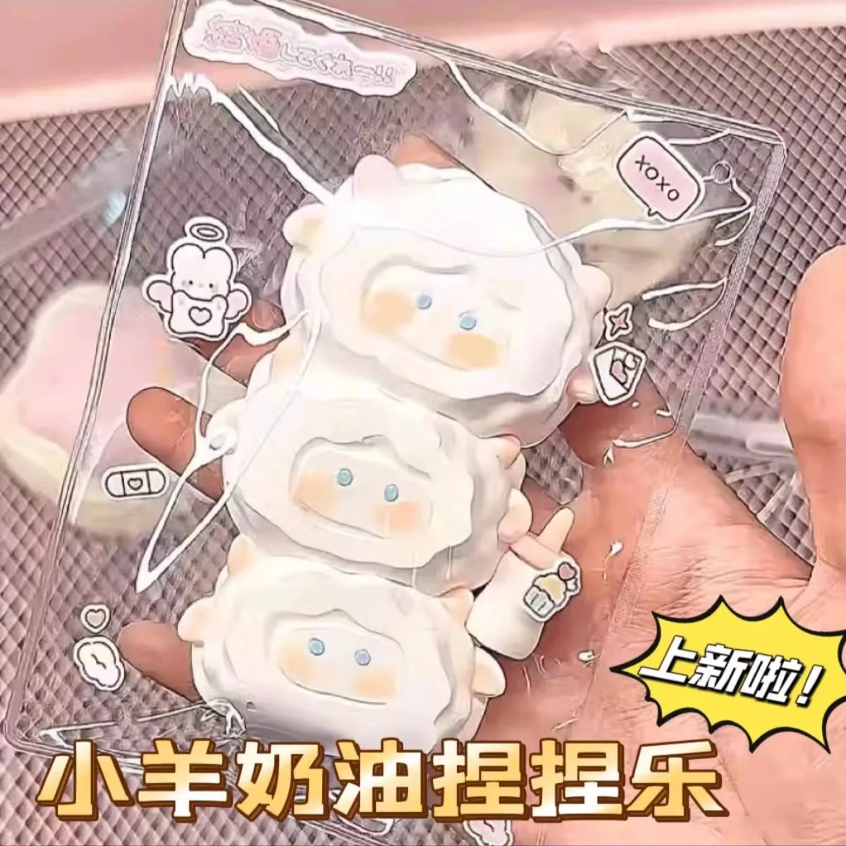 Viral Mud Texture Angel Pig & Sheep Blind Box Squishy, TPR Slow Rebound Toy, Random