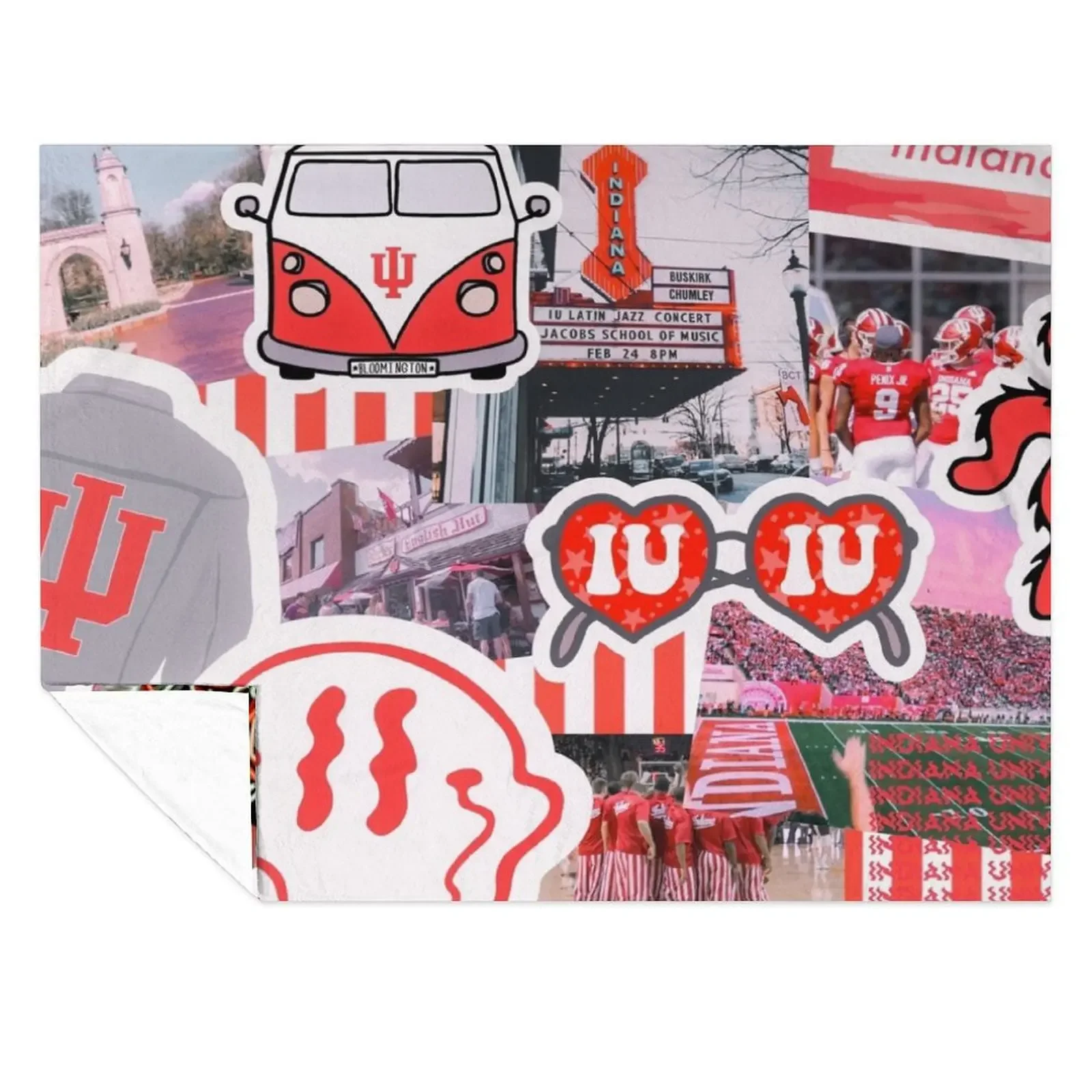 

Indiana University Collage Throw Blanket heavy to sleep Cute blankets and throws Warm Blankets