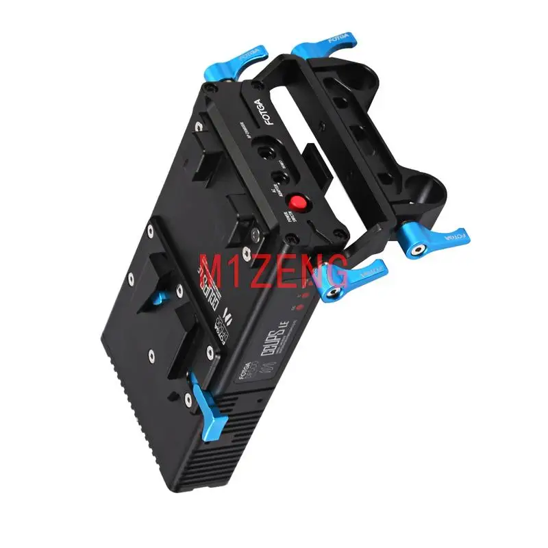 V-mount Battery Plate Adapter Power Supply System Charger 15mm Rod Clamp for Canon 5d4 6d 7d Nikon Sony a7 a7r4 a6300 gh4 Camera