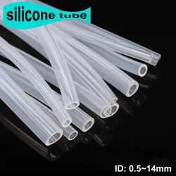 1/5/10M Food Grade Transparent Silicone Rubber Tube Pipe ID 0.5~14mm O.D Flexible Nontoxic Air Water Hose For Garden Aquarium