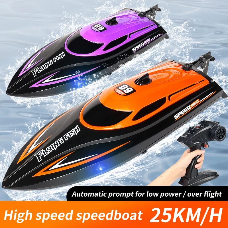 HXJRC HJ812 RC Boot 2.4G 4CH 180 Flip Waterdicht 25 km/u Afstandsbediening Boot Meren Zwembad Racing Hoge Speedboot Speelgoed Cadeau voor kinderen