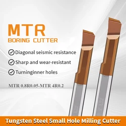 Augusttools MTR Miniature Boring Cutter Integral Carbide Internal Boring Tools CNC Small Hole Turning Lathe Milling Cutter