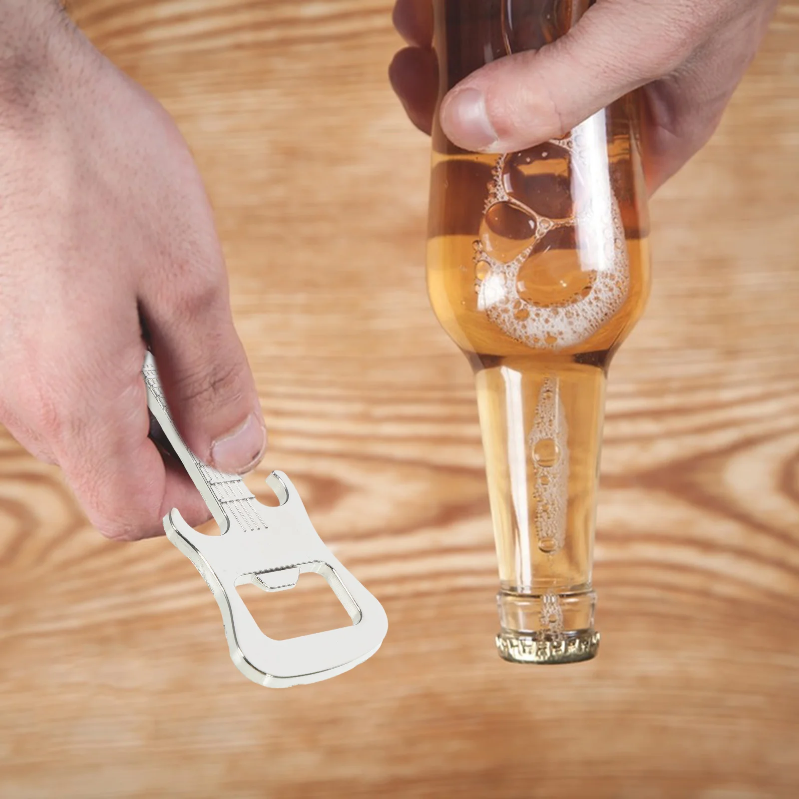

2pcs Guitar Bottle Opener Stainless Steel Manual Beer Opener Cute Party Soda Opening Tool Decorative Lid Remover For Home Bar