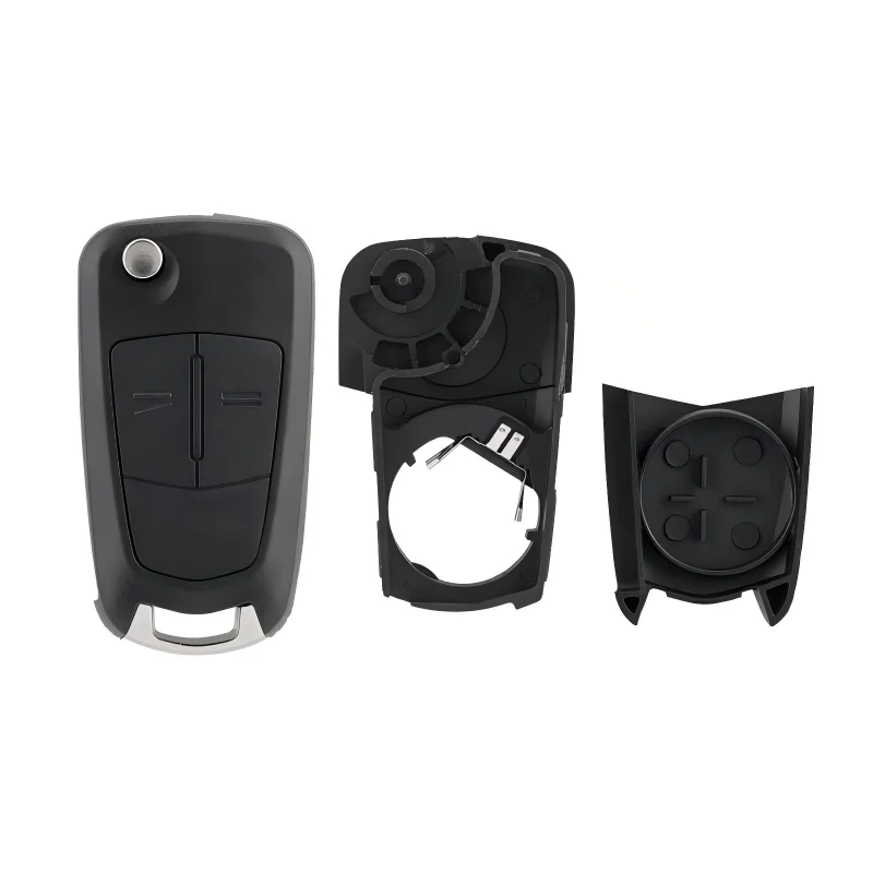 Car Key Fob Case With Tool Set Auto Key Shell 2 Button Flip Replacement For Vauxhall Opel Astra H Corsa C Zafira Car Accessories
