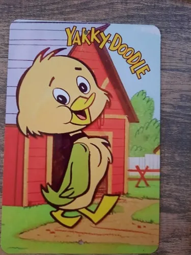 Letrero de metal con dibujos animados clásicos de Yakky Doodle de Hanna Barbera