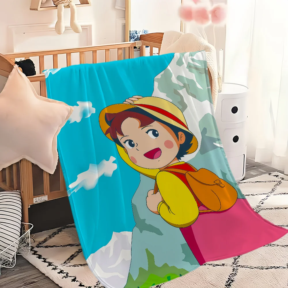 cartoon anime h-Heidi a Girl of the a-Alps Flannel warm soft plush blanket for sofa living room hogar bedroom travel gift home