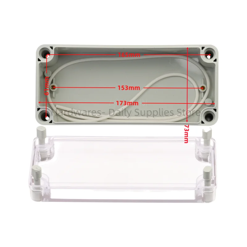 1pcs 180x80x70mm Waterproof Plastic Cover Project Electronic Case Enclosure Box Outdoor Indoor with Clear Cover