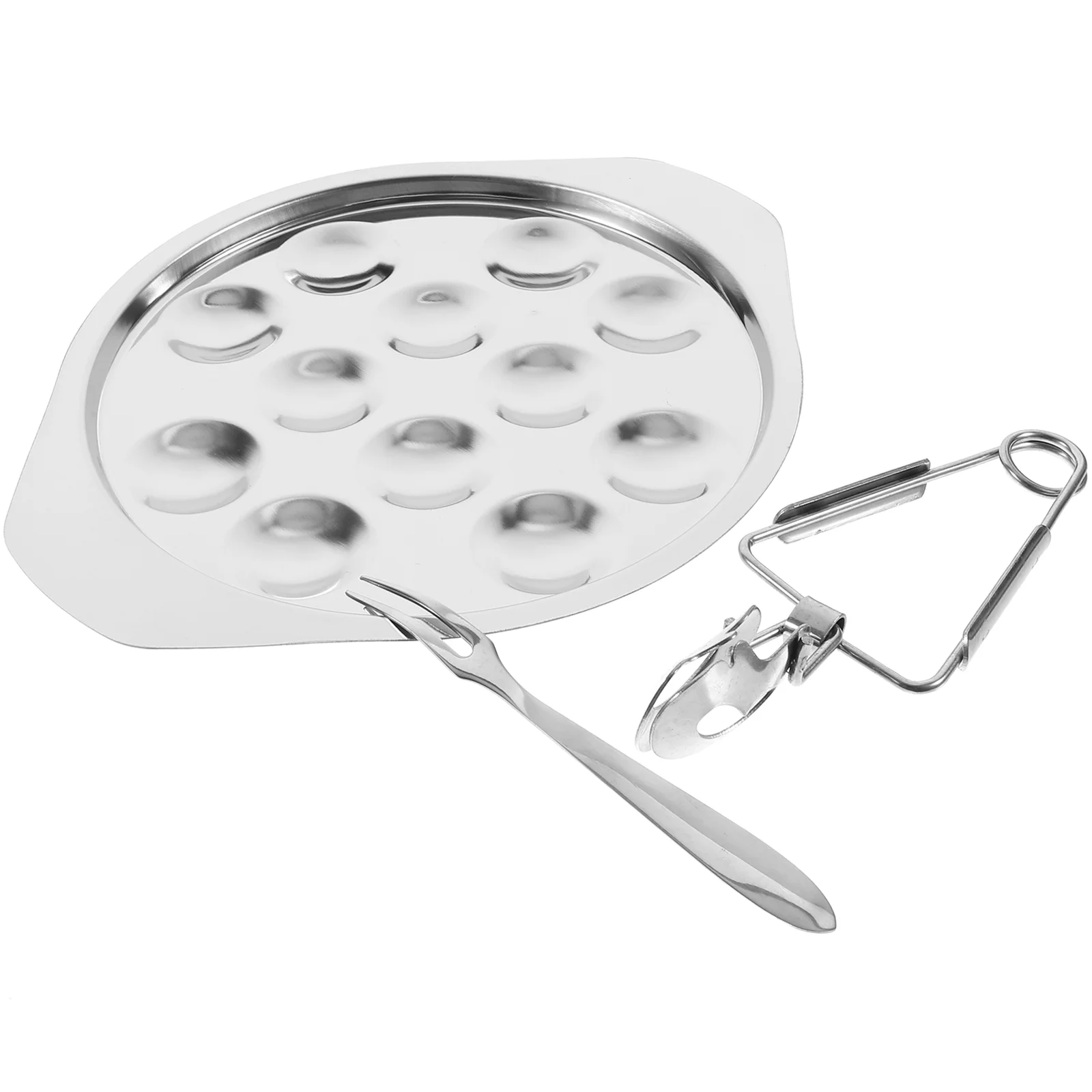 Conch Cooking Tools Snail Dish Plate Seafood Escargot Metal Oven Shell Roaster Pan Shellfish Stainless