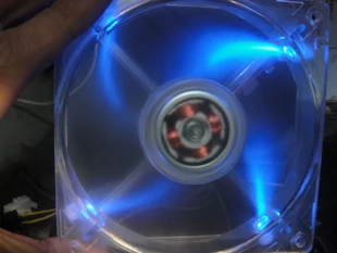 NEW SUPERRED CHB12012CB 12025 12cm blue light LED double ball bearing high air volume 4D plug 0.38A cooling fan
