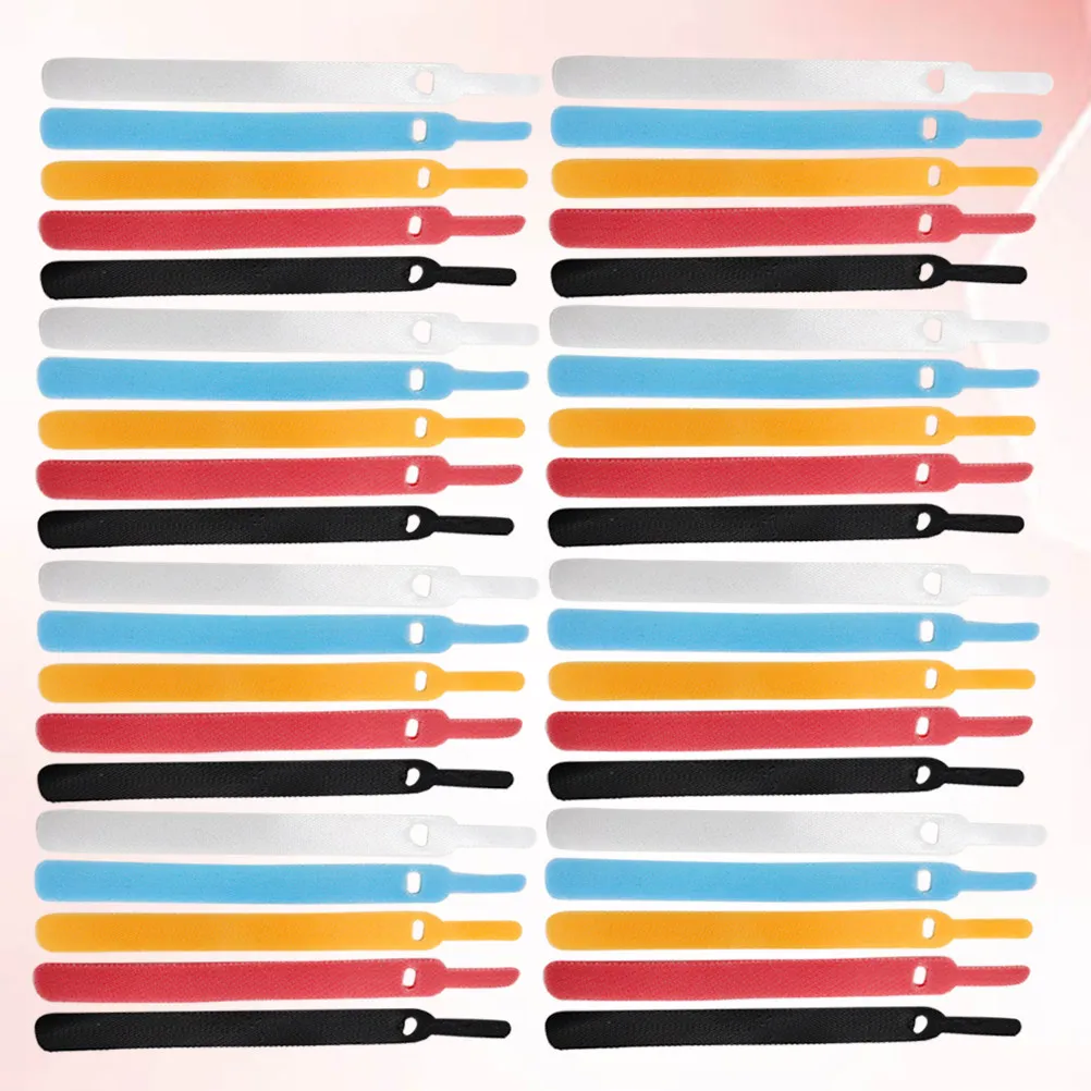 100Pcs Cable Ties Nylon Self-Adhesive Wire Organizers for Home Office Power Cord Bundle Cable Management 5 Colors