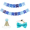 Blue Banner Hat Bow