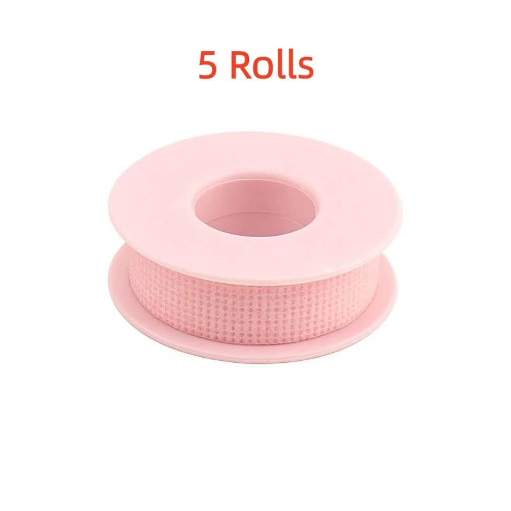 5 Rolls Non-woven Micropore Silicone Gel Eyelash Tape Multi Use Adhesive Sensitive Resistant Under Eye Pad Anti-allergy Soft