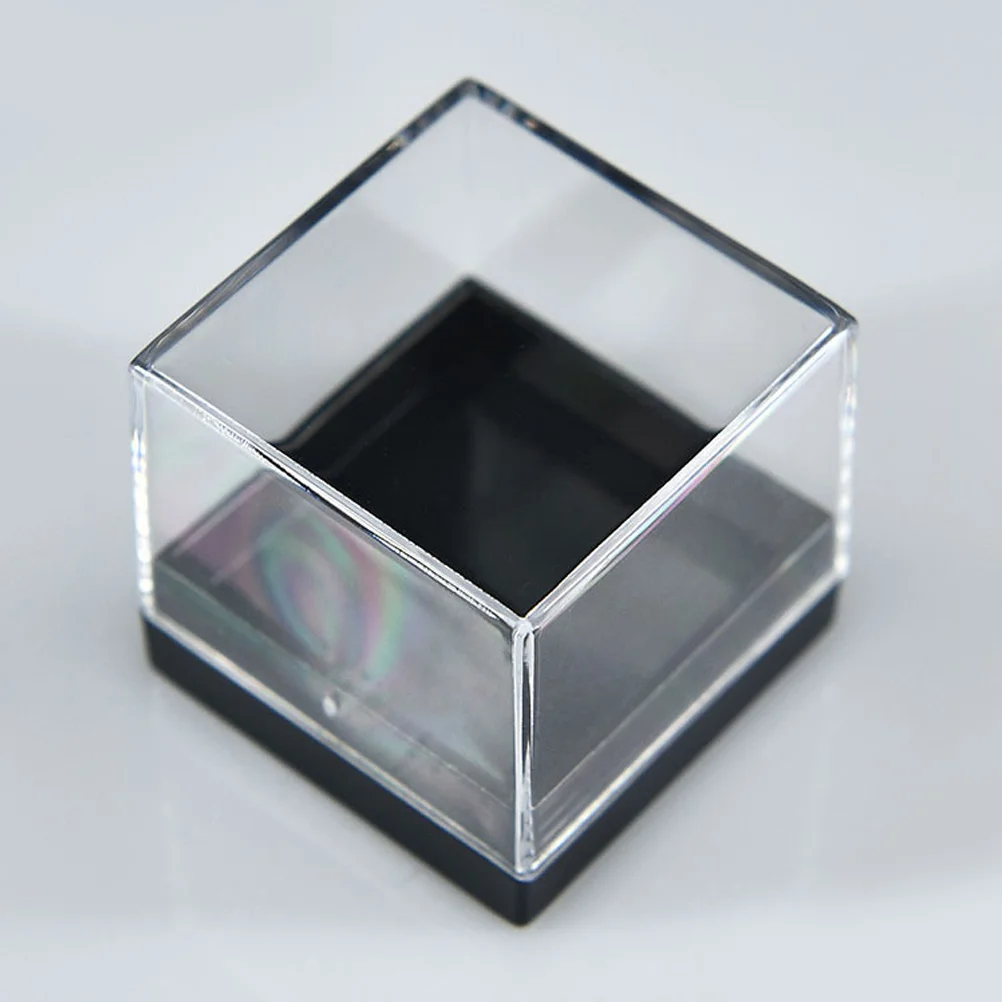 

12Pcs Mineral Sample Display Box Transparent Square Plastic Storage Case for Raw Stones Jewelry Collection Plastic Mineral Box