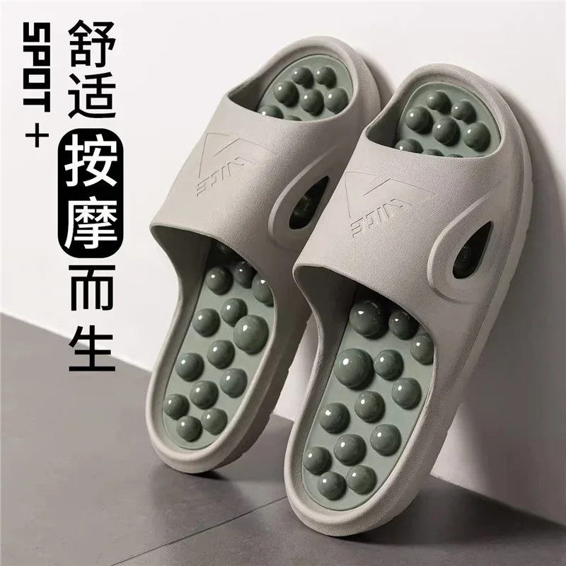 Japanese-style home indoor massage slippers four seasons home universal men's bathroom non-slip massage relaxation foot sandals view 5
