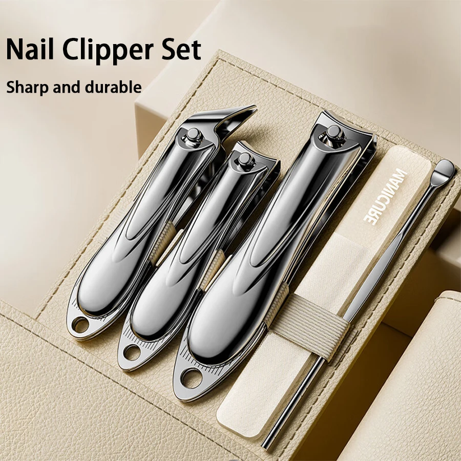 Manicure Set Personal Care Nail Clipper Kit 5 Pieces Nail Clipper Set Grooming Kit Gift for Relatives Friends Families Travel