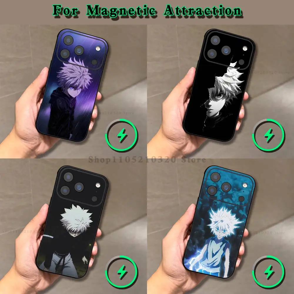 

Anime H-Hunter x Hunter Killua Phone Case For iPhone 17,16,15,14,13,12,11,Pro,Max,Plus,E,Air,Mini Magnetic Magsafe Frosted Clear