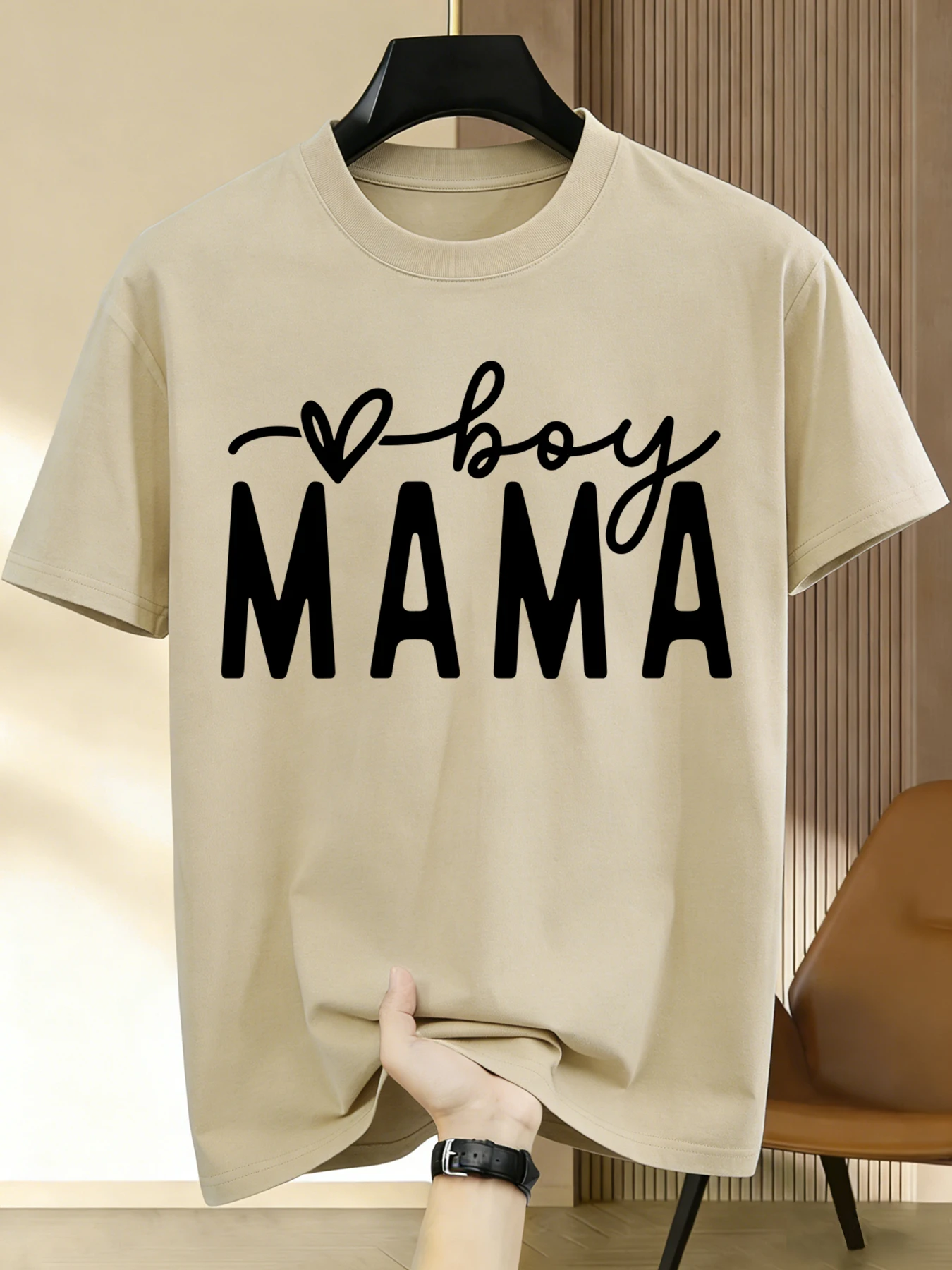 Street Fashion Of Japan - Boy Mama Letter Printed Men'S Basics