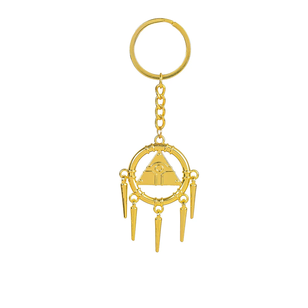 Juego popular Yu-Gi-Oh llavero Yugi Muto Millenium rompecabezas rueda de milenio sabiduría colgante collar para Mujeres Hombres llavero de coche joyería
