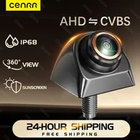 Cámara de visión trasera de coche 1080P Full HD CVBS AHD cámara trasera de marcha atrás 170 °   Cámara de marcha atrás para coche con lente ojo de pez y visión nocturna gran angular