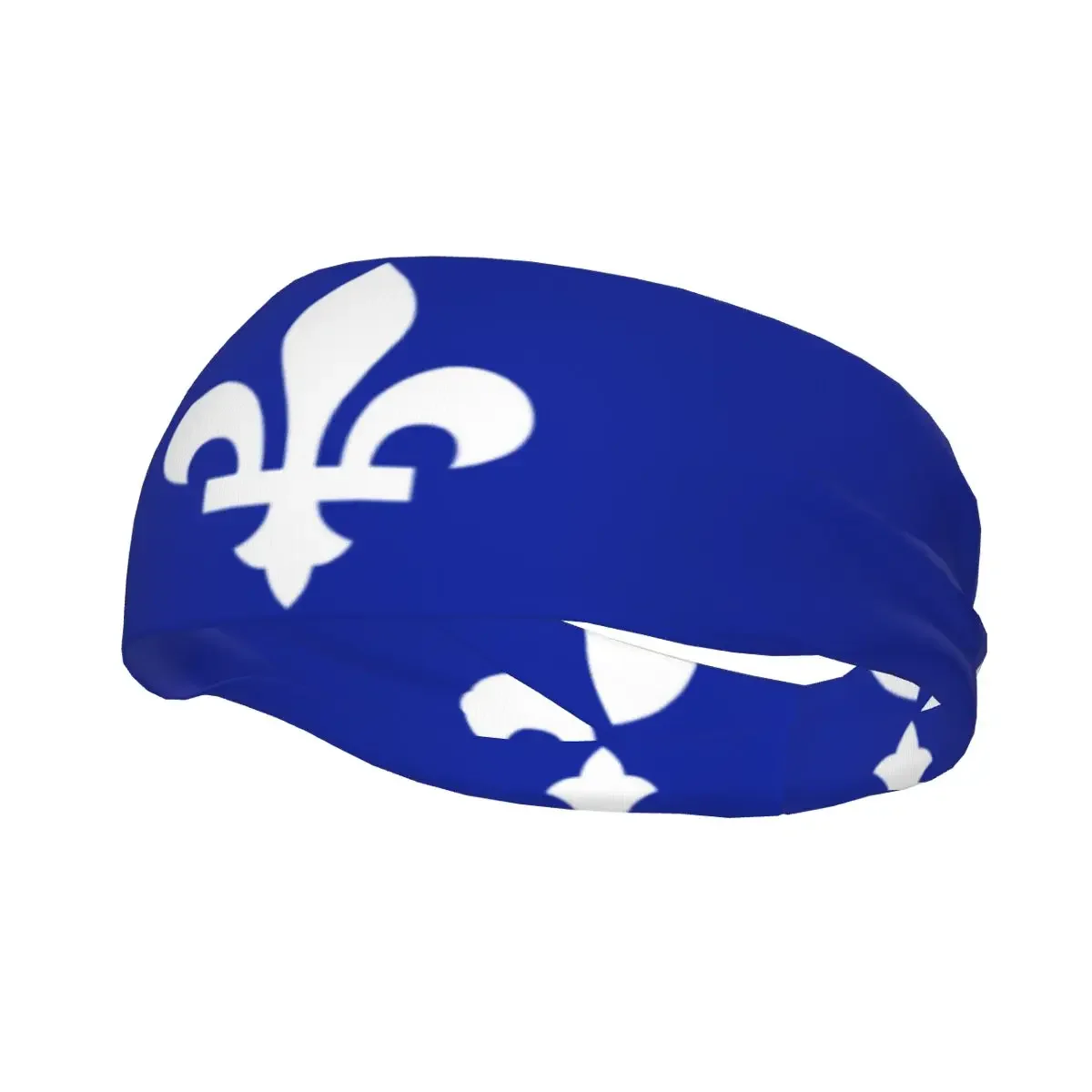 Sports Headband Portable Hair Band New Quebec Flag Hair Wrap Brace Cycling Running Exercising Sweatband