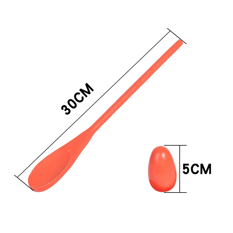 ช้อนไม้ทรงตัวสำหรับเด็กช้อนไข่ของเล่นกีฬากลางแจ้งเด็กอนุบาลสร้างสมดุลปริศนาช่วยสอนเด็ก