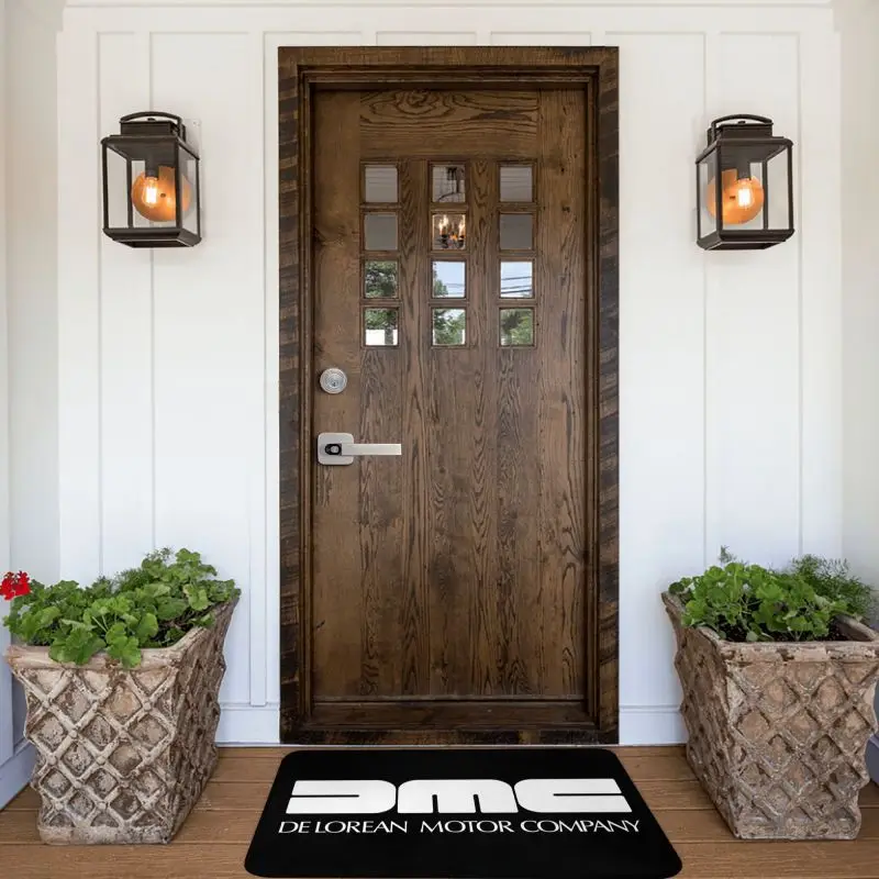 Custom Delorean Motor Company Doormat Non-Slip Entrance Kitchen Bathroom Door Floor Mat Back To The Future Garden Carpet Rug