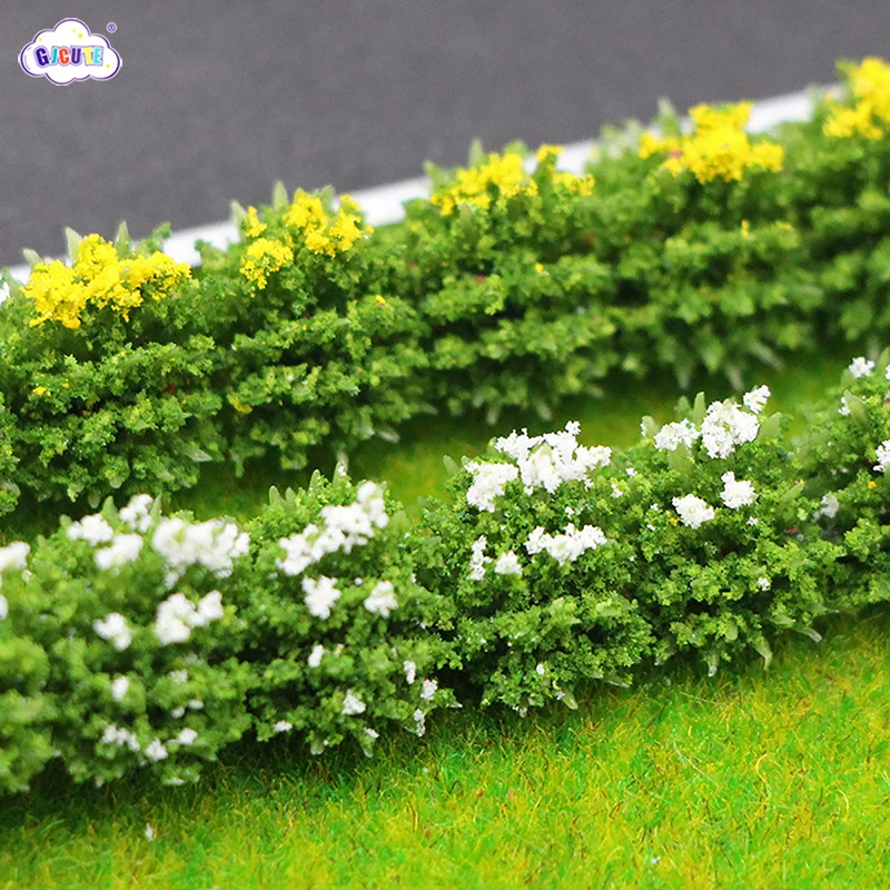 1:12 Dollhouse Miniature Shrub Strip Plant Ornament Greenbelt Garden Decor Toy Doll House Accessories