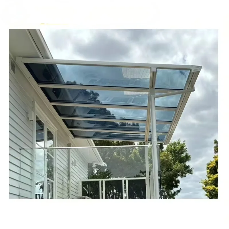 OneAlu Custom Luxury Outdoor Aluminum Canopy - Polycarbonate Roof, Rainproof Sunshade for Garden, Balcony & Courtyard