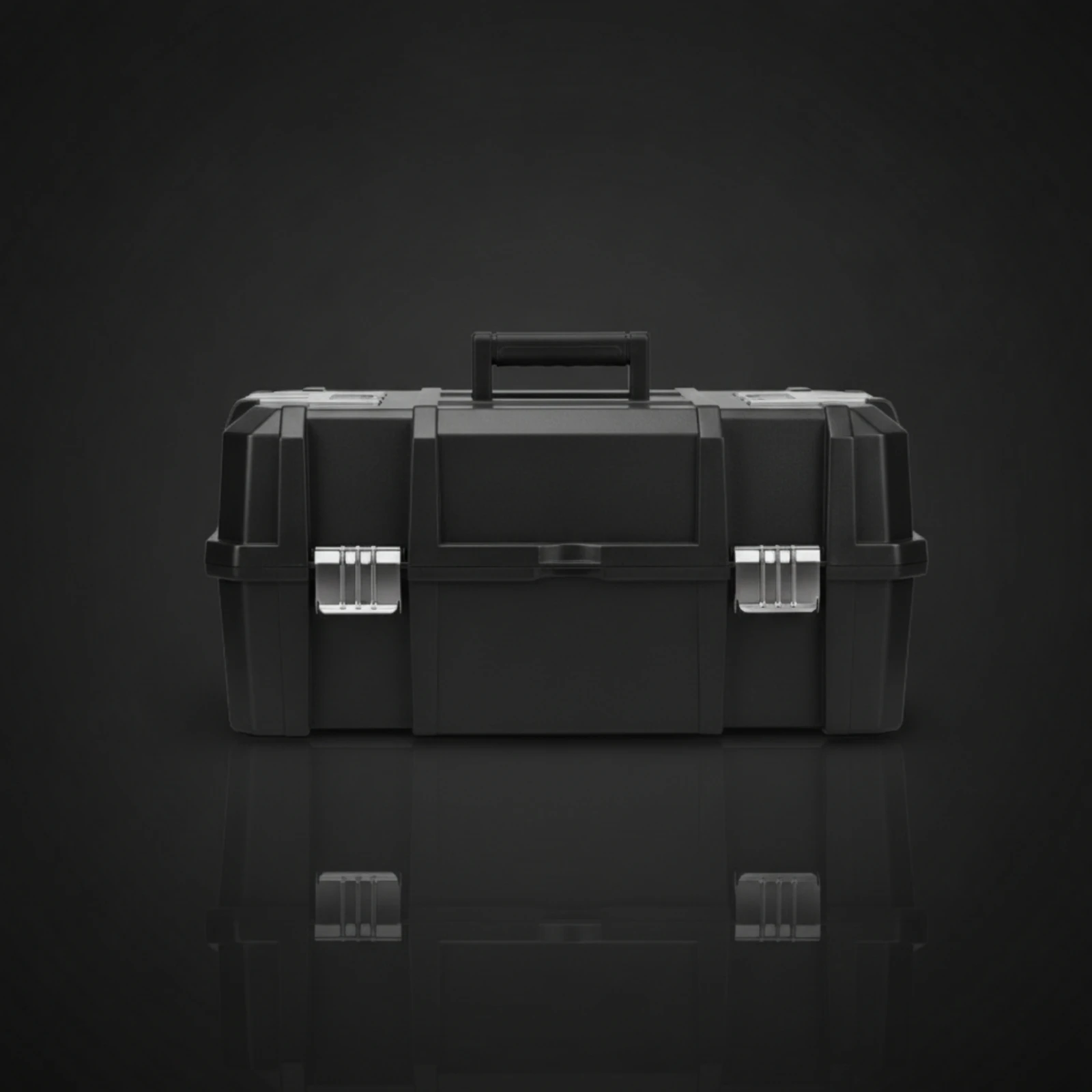 Three-Tier Toolbox Foldable Tool Box with Handle Toolbox with Metal Latches Multi-Layer for DIYers, Home Maintenance, Garage
