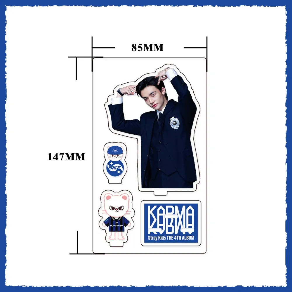 nuovo StrayKids KPOP SKZOO album in piedi KARMA Yong Bok Hwang Hyun Jin selfie foto ornamento set di tre pezzi, regalo di raccolta di fan