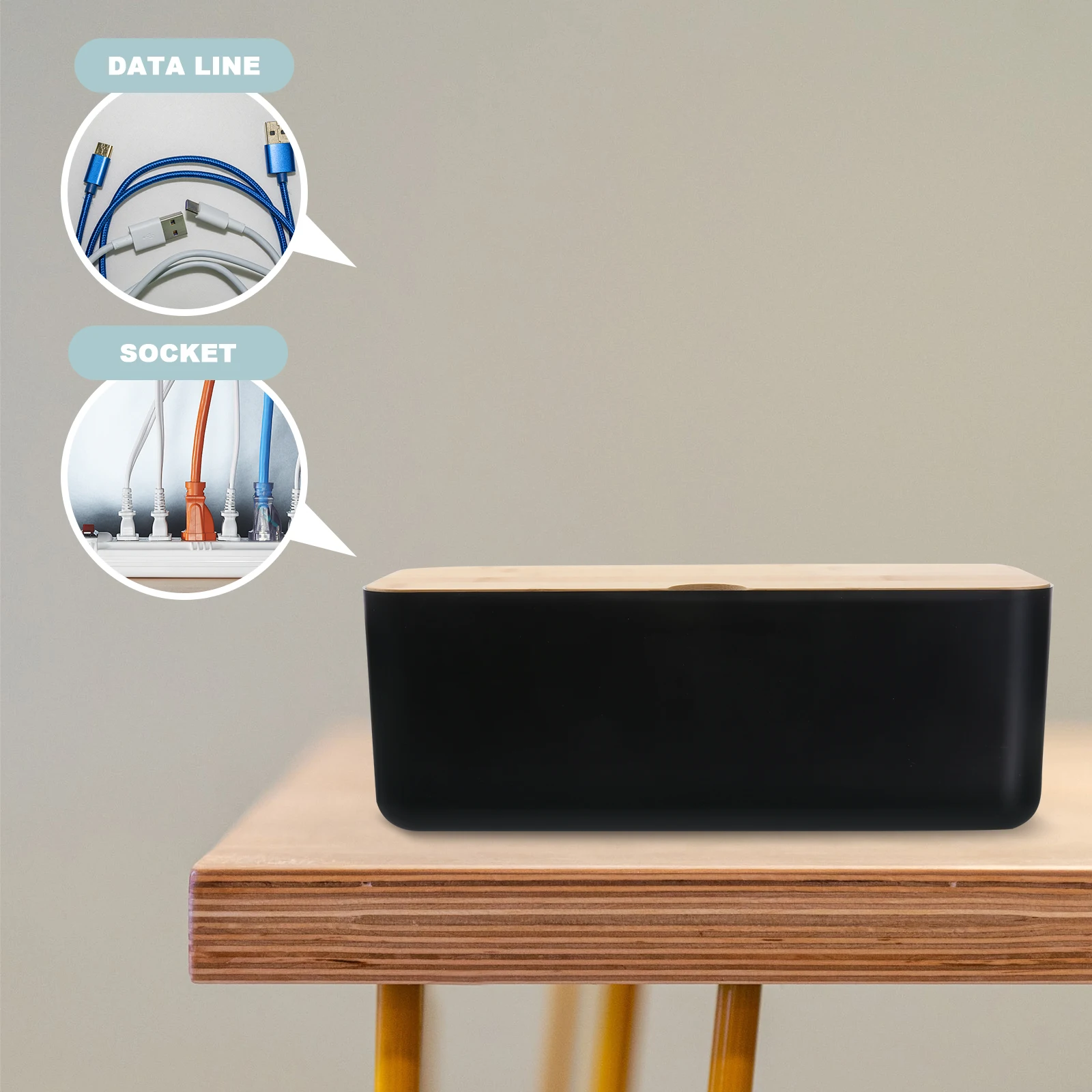 

Cable Storage Strip Organizer Large Capacity Junction Container Wire Management Plastic Holder Home Office Use Safe