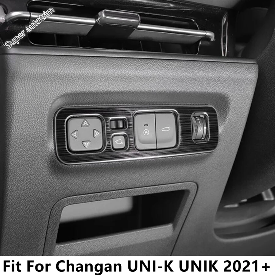 

Car Head Light Lamp Switch Button Panel Decor Cover Trim Stainless Steel Accessories Interior For Changan UNI-K UNIK 2021 - 2024