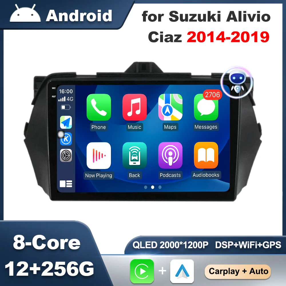 

9 '' Android OS DSP Stereo For Suzuki Alivio Ciaz 2014 - 2019 2.5 D IPS Touch Screen GPS Navi Car Radio Video Multimedia Player